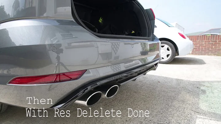 VW Golf R Mk7.5 Resonator Delete comparison - before and after