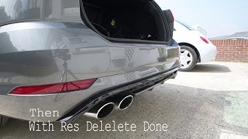 VW Golf R Mk7.5 Resonator Delete comparison - before and after