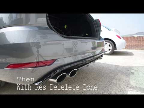 VW Golf R Mk7.5 Resonator Delete comparison - before and after