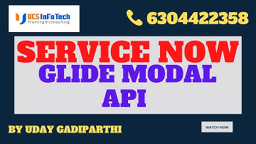 GlideModal API in ServiceNow explained in detail by Uday Gadiparthi .Contact us at 6304422358