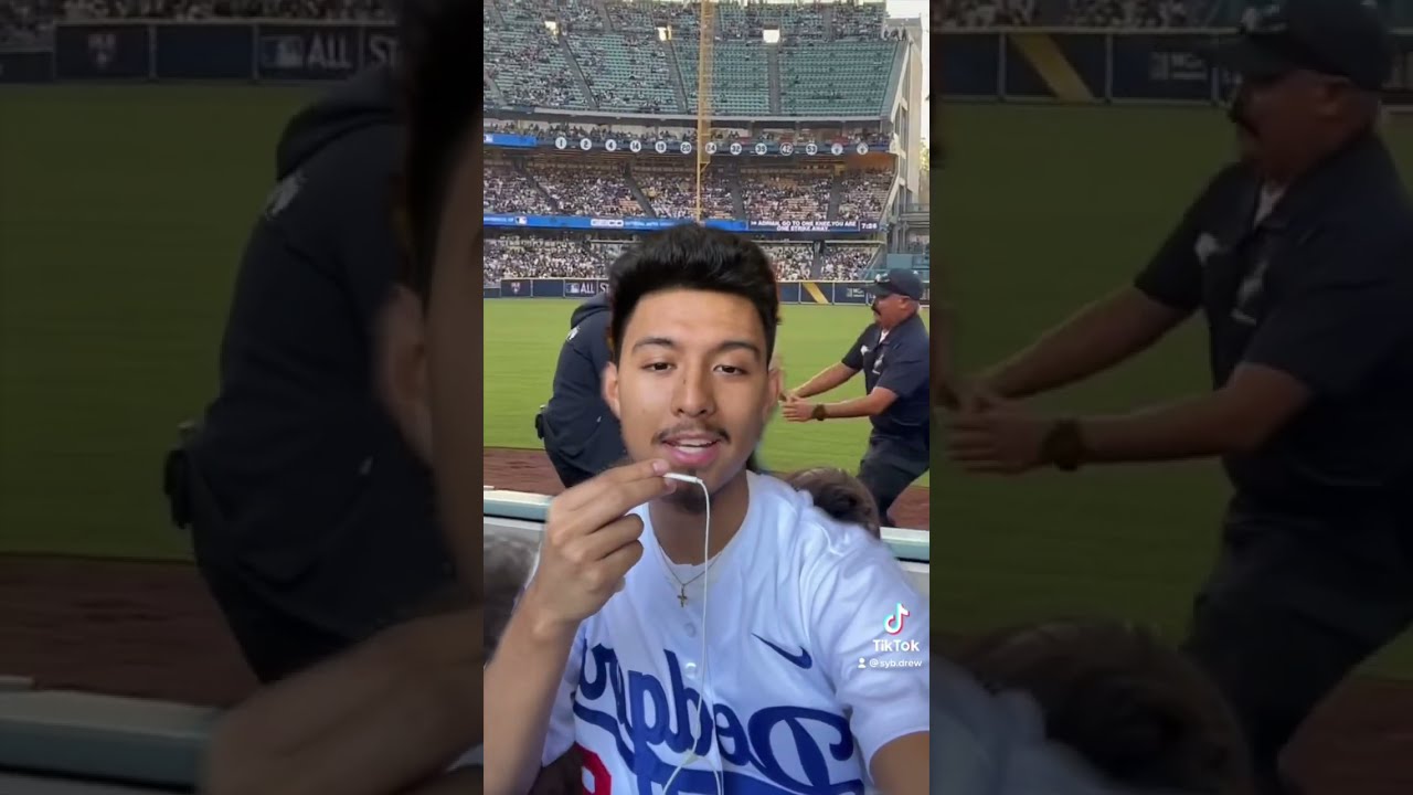 Girl tries to RISK IT ALL for Bad Bunny at Dodger Stadium #shorts 