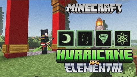 Showcase Minecraft PE RPG Elemental Weapon Add On - Hurricane Katana 1.20+ By@rexoes12