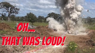 Blasting a power trench through Granite