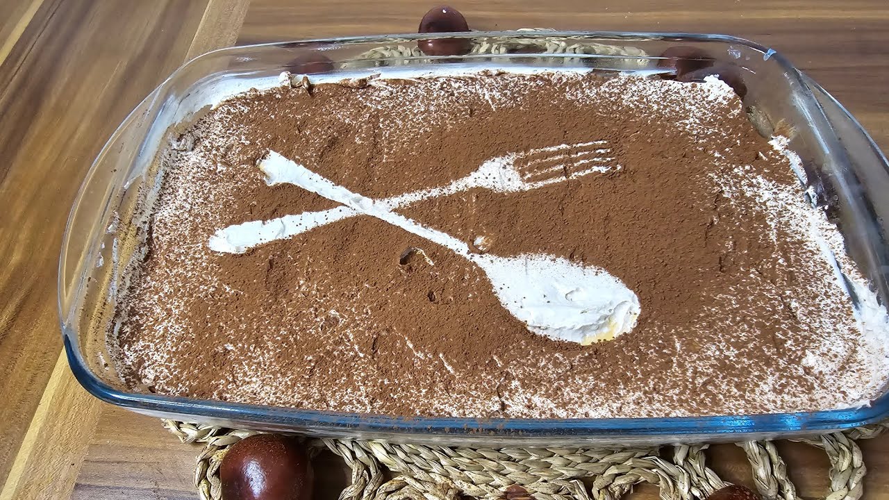 آطيب وآسهل كيك بسكوت بارده بدون فرن بطعم الكابتشينو وبمكونات اقتصاديه