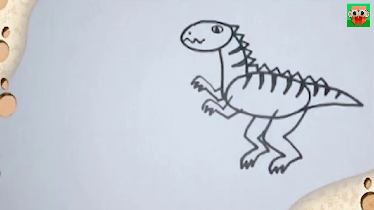 Cách vẽ thô Một cây bút vẽ khủng long  Bá vương long bạo ngược  Bilibili