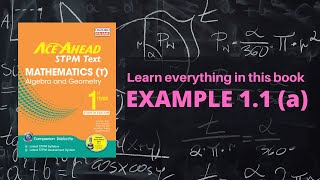 STPM MATHEMATICS (T) SEM 1 CHAPTER 1 FUNCTIONS EXERCISE [example 1.1 (a)]