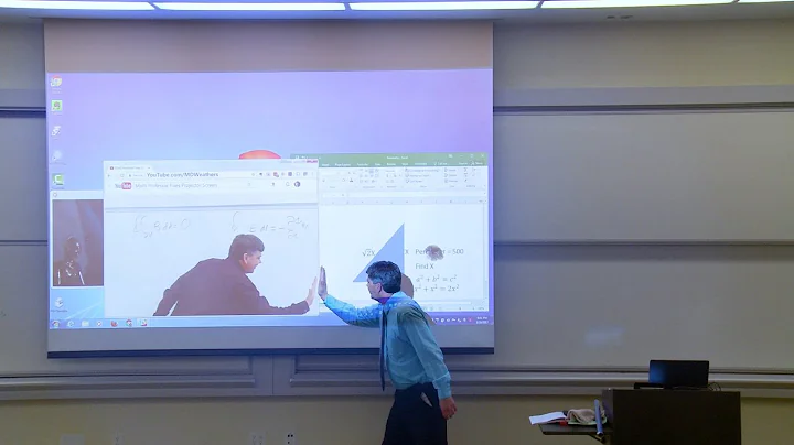 Math Professor Fixes Projector Screen (April Fools...