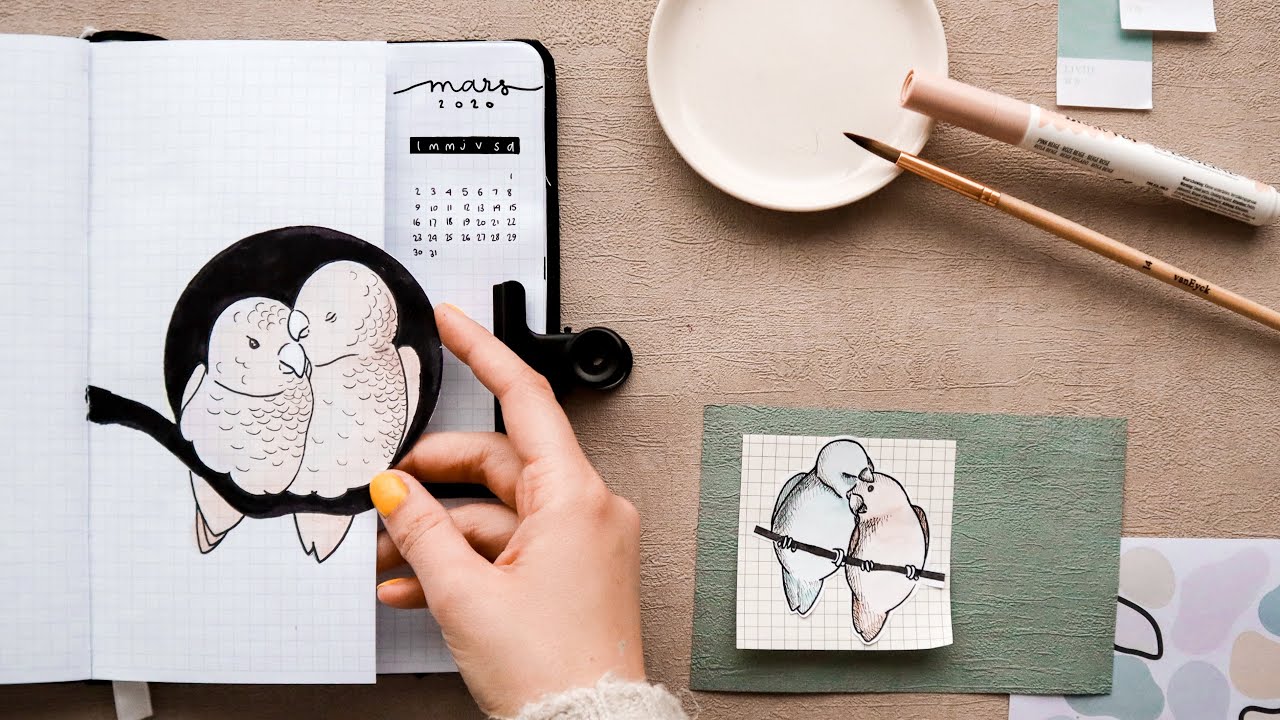 MARS 🐦 dans mon bullet journal (plan with me)