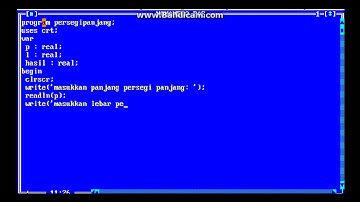 Tutorial cara menghitung  persegi panjang dengan pascal