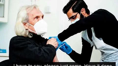 John Antrobus gets his vaccination