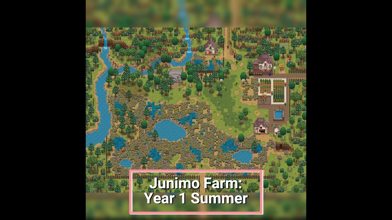 Stardew Valley Meadowlands Farm Timelapse - Year 1 All Seasons - Junimo Farm!  