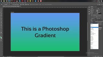 How to create gradient in Adobe Photoshop CC 2018