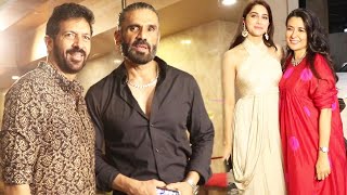 Kabir Khan And Sunil Shetty And Sharvari Wagh At Ramesh Taurani Diwali Party 2021