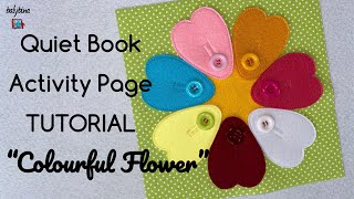 Quiet Book Page "Colourful Flower" | Tutorial