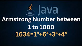 Armstrong Number between 1 to n or 1 to 1000 using for loop in java. #java #coding #logical #codes
