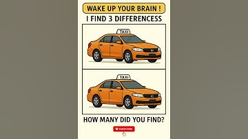 🚖 Find 3 Differences | Orange Taxi Focus Test