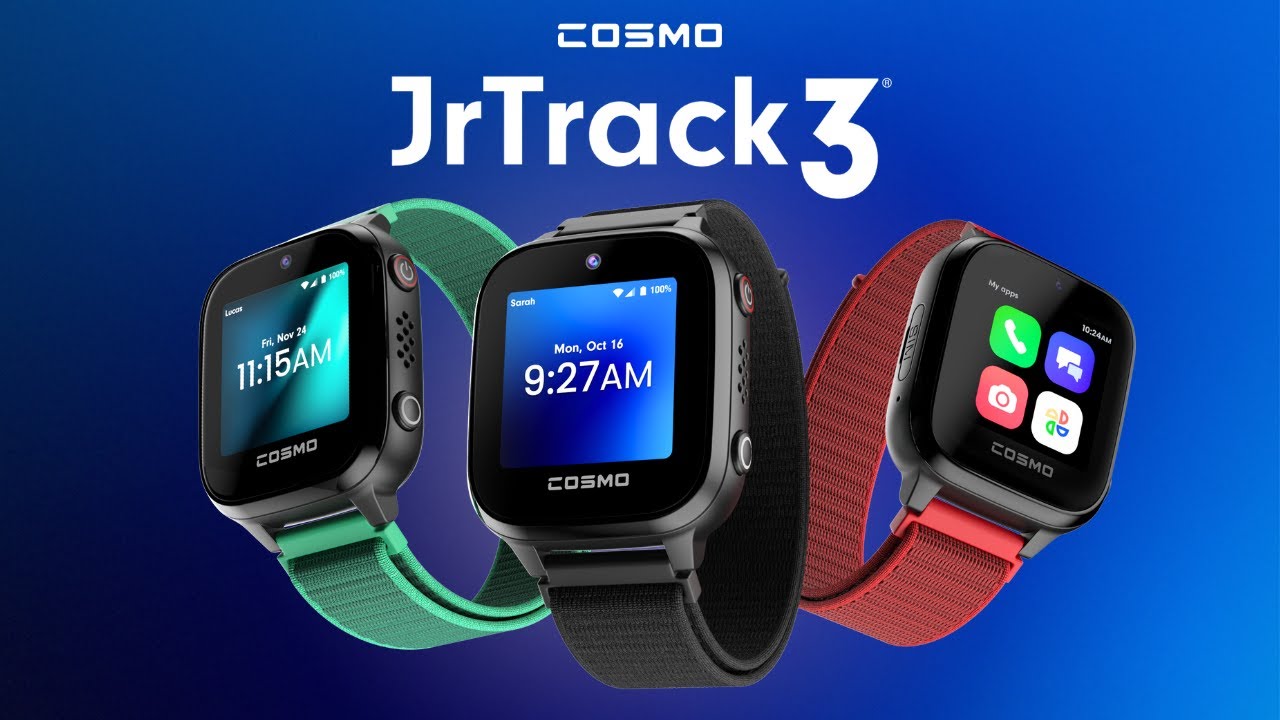 JrTrack Cosmo - Reloj inteligente 3 para niños | Teléfono celular seguro y  reloj rastreador GPS | Llamadas y mensajes de texto | Tarjeta SIM incluida