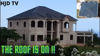 Building our dream house in Jamaica. Season 3 Ep#2. Roofing in Jamaica pt 2/drone footage