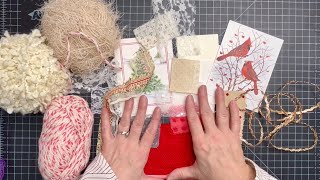Winter ATC Craft Chat Come Create This Cardinal Snow Dots Theme With Me Part 1