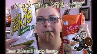 Guac Takis ans Nasty Energy Drinks - Snack Time With Odin