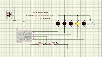 PIC12F629 LED Push button to reverse.