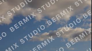 Clear very nice soft blue sky, white rolling, fast motion time lapse clouds in horizon screenshot 4