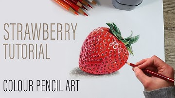 Learn How to Draw a Realistic Strawberry with Colored Pencils!