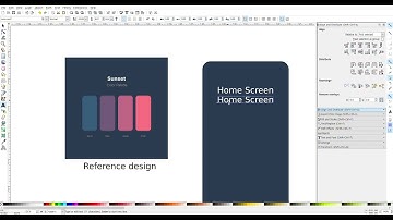 Simple Home screen UI design using Inkscape