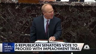 Six republican senators vote to proceed with impeachment trial