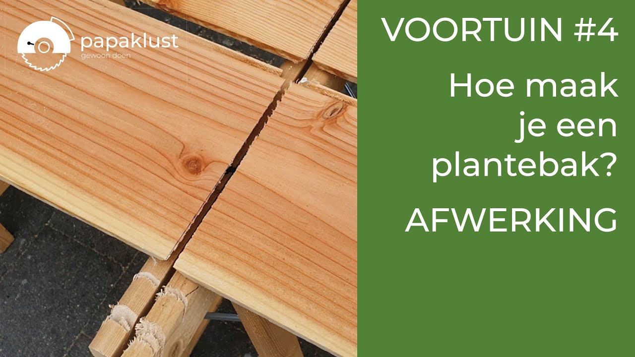 Voortuin #4 Hoe maak je een plantenbak? Afwerken met douglas planken