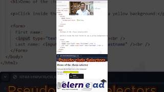 Pseudo Class Selector: FOCUS in #css #learncodingeasily #webdesign #htmlcoding #frontendcourse