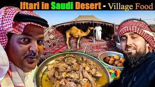 🇸🇦Iftari in Saudi Desert!! 🇵🇰 Pakistani trying Saudi Village food in Ramadan.خيمة سعودي