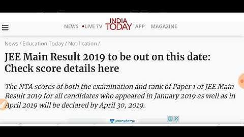 JEE Main Result 2019 to be out on this date: Check score details here