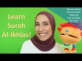 Learn surah alikhlas  quran for kids learn the meaning and pronunciation of alikhlas