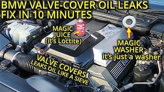BMW VALVECOVER OIL LEAKS  FIX IN 10 MINUTES