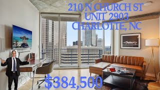 Exceptional Uptown Condo for Sale | 210 N Church St # 2903 Charlotte, NC 28202 |  Breathtaking view Sold Luxury Condo The Trust Uptown Charlotte