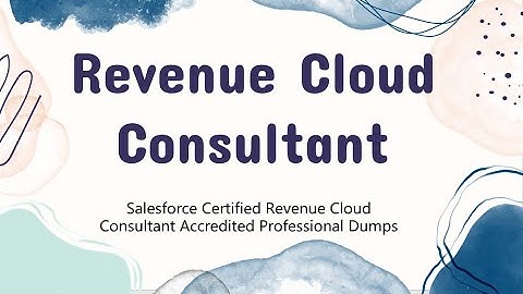 Salesforce Revenue Cloud Consultant Exam Dumps Questions