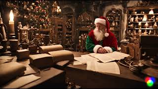 Santa Preparing Checking Twice