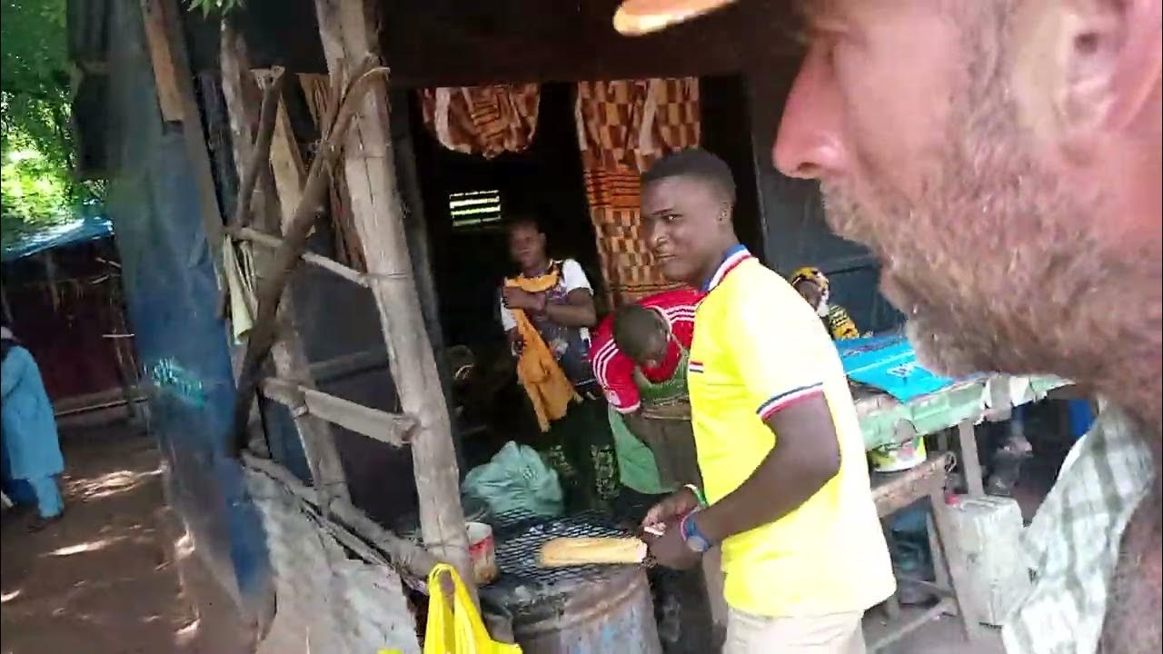 Traditional market in Tambacounda, Senegal - chameleons, hyena skin