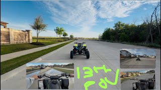 Riding my fast quad around the neighborhood 