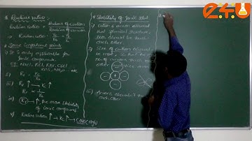 SOLID STATE-L-13- RADIUS RATIO & TYPE OF IONIC CRYSTALS