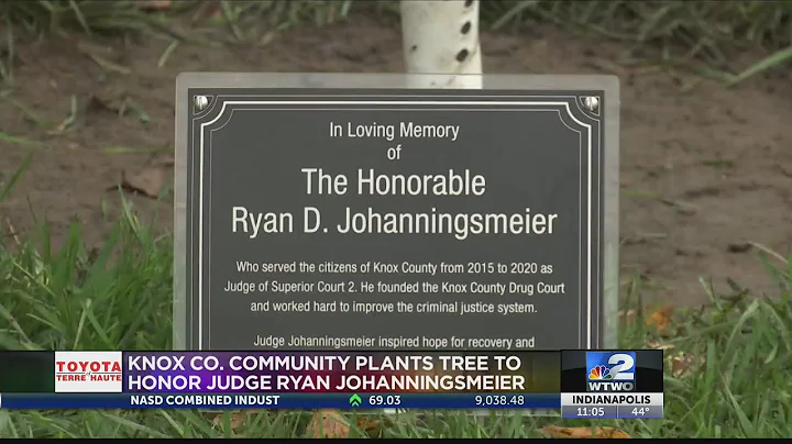 Knox Co. Community plants tree in honor of judge Johanningsmeier