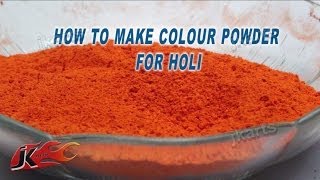 DIY Eco friendly Color Powder For Holi | How To Make |  JK Arts 170