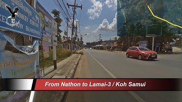A ride with the scooter from Nathon to Lamai-3 / Koh Samui  / overflown with my drone