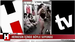 Metronun Ortasında Soyundu