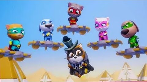 Talking Tom Hero Dash -Angela - Hero - Tom - Hank - Ben 3 x Gameplay Android and IOS