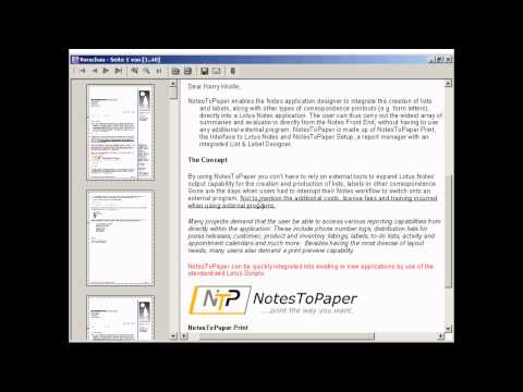 NotesToPaper - Serienbriefe schnell und einfach aus Lotus Notes erzeugen