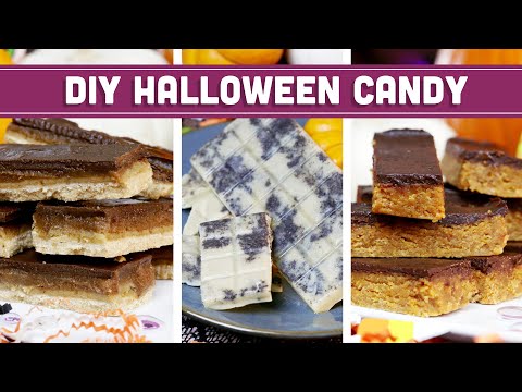 DIY Halloween Candy - Clean & Vegan Recipes! Butterfinger, Twix, Cookies & Cream - Mind Over Munch