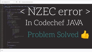 NZEC error in JAVA CodeChef | Problem Solved | Abhinav Awasthi