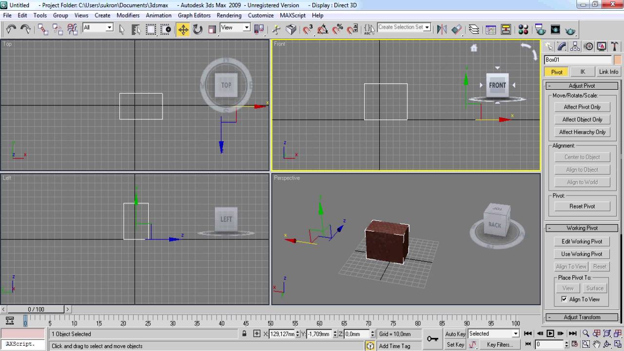 Cara Moving Objek 3d Sumbu Xyz Pada 3D Max YouTube